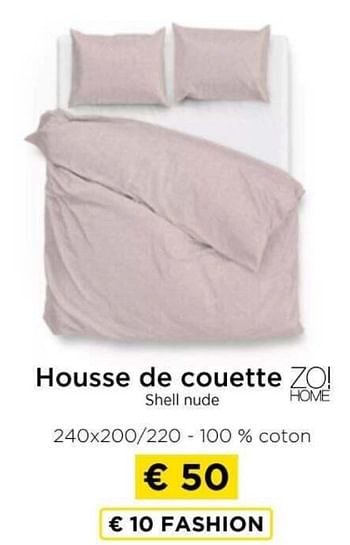 Promotions Housse de couette zo home - Produit maison - Molecule - Valide de 09/05/2024 à 20/05/2024 chez Molecule