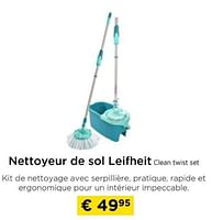 Promotions Nettoyeur de sol leifheit clean twist set - Leifheit - Valide de 09/05/2024 à 20/05/2024 chez Molecule
