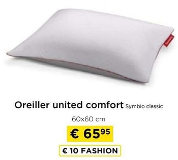 Promotions Oreiller united comfort symbio classic - Produit maison - Molecule - Valide de 09/05/2024 à 20/05/2024 chez Molecule