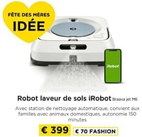 Promotions Robot laveur de sols irobot braava jet m6 - iRobot - Valide de 09/05/2024 à 20/05/2024 chez Molecule