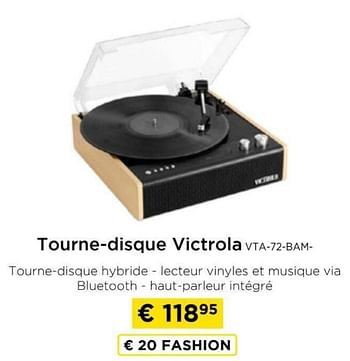 Promotions Tourne-disque victrola vta-72-bam - Victrola - Valide de 09/05/2024 à 20/05/2024 chez Molecule