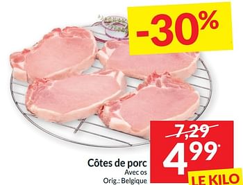 Promotions Côtes de porc avec os - Produit maison - Intermarche - Valide de 14/05/2024 à 20/05/2024 chez Intermarche