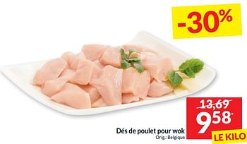 Promotions Dés de poulet pour wok - Produit maison - Intermarche - Valide de 14/05/2024 à 20/05/2024 chez Intermarche
