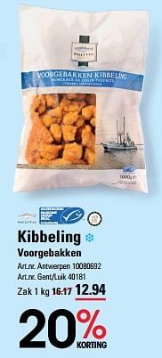 Promoties Kibbeling voorgebakken - Smit Vis - Geldig van 16/05/2024 tot 03/06/2024 bij Sligro