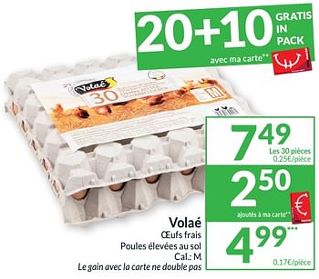Promotions Volaé oeufs frais poules élevées au sol - Volae - Valide de 14/05/2024 à 20/05/2024 chez Intermarche