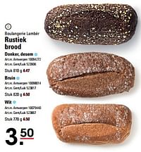 Rustiek brood donker desem-Boulangerie Lambèr