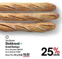 Promoties Stokbrood grand rustique - TRESBONNE - Geldig van 16/05/2024 tot 03/06/2024 bij Sligro