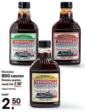 Promoties Bbq sauzen - Mississippi - Geldig van 16/05/2024 tot 03/06/2024 bij Sligro