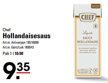 Promoties Hollandaisesaus - Chef - Geldig van 16/05/2024 tot 03/06/2024 bij Sligro