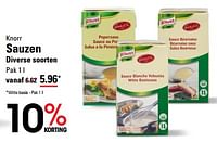 Promoties Sauzen - Knorr - Geldig van 16/05/2024 tot 03/06/2024 bij Sligro