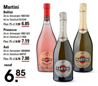 Promoties Bellini - Martini - Geldig van 16/05/2024 tot 03/06/2024 bij Sligro