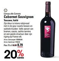 Campo alle comete cabernet sauvignon toscane-Rode wijnen