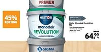 Promoties Histor monodek revolution - Histor - Geldig van 15/05/2024 tot 21/05/2024 bij Gamma