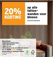 Promoties Lattenwand geolied eiken - Huismerk - Gamma - Geldig van 15/05/2024 tot 21/05/2024 bij Gamma