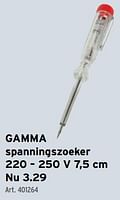 Promoties Spanningszoeker - Huismerk - Gamma - Geldig van 15/05/2024 tot 21/05/2024 bij Gamma