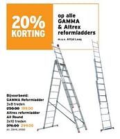Promoties Gamma reformladder 3x8 treden - Huismerk - Gamma - Geldig van 15/05/2024 tot 21/05/2024 bij Gamma
