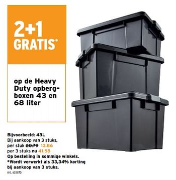 Promoties Heavy duty opbergboxen - Huismerk - Gamma - Geldig van 15/05/2024 tot 21/05/2024 bij Gamma