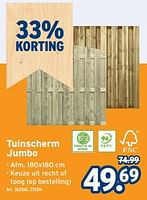 Promoties Tuinscherm jumbo - Huismerk - Gamma - Geldig van 15/05/2024 tot 21/05/2024 bij Gamma