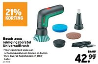 Promoties Bosch accu reinigingsborstel universalbrush - Bosch - Geldig van 15/05/2024 tot 21/05/2024 bij Gamma
