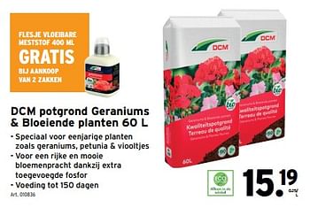 Promoties Dcm potgrond geraniums + bloeiende planten - DCM - Geldig van 15/05/2024 tot 21/05/2024 bij Gamma