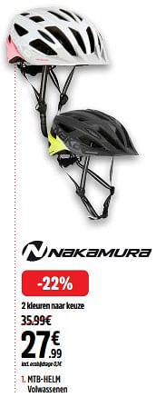 Promoties Mtb helm volwassenen - Nakamura - Geldig van 13/05/2024 tot 31/05/2024 bij Intersport