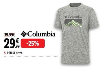 Promoties T shirt heren - Columbia - Geldig van 13/05/2024 tot 31/05/2024 bij Intersport