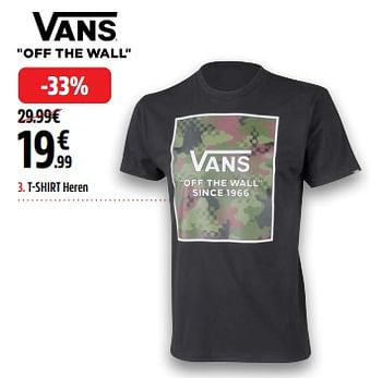 Promoties T shirt heren - Vans of the Wall - Geldig van 13/05/2024 tot 31/05/2024 bij Intersport