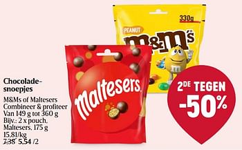 Promoties Chocoladesnoepjes pouch, maltesers - Maltesers - Geldig van 16/05/2024 tot 22/05/2024 bij Delhaize