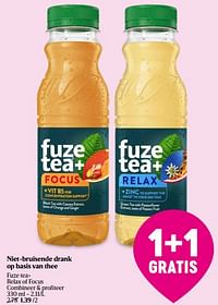 Niet-bruisende drank op basis van thee fuze tea+ relax of focus-FuzeTea