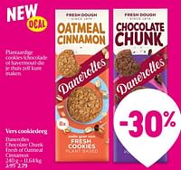 Promoties Vers cookiedeeg danerolles chocolate chunk fresh of oatmeal cinnamon - Danerolles - Geldig van 16/05/2024 tot 22/05/2024 bij Delhaize
