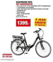 Promoties Elektrische fiets met middenmotor - Evobike - Geldig van 15/05/2024 tot 26/05/2024 bij Hubo