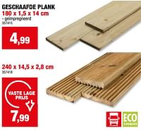 Promoties Geschaafde plank - Huismerk - Hubo  - Geldig van 15/05/2024 tot 26/05/2024 bij Hubo