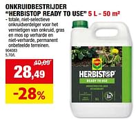 Promoties Onkruidbestrijder herbistop ready to use - Compo - Geldig van 15/05/2024 tot 26/05/2024 bij Hubo