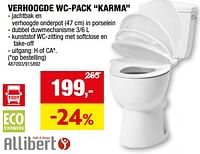 Promoties Verhoogde wc-pack karma - Allibert - Geldig van 15/05/2024 tot 26/05/2024 bij Hubo