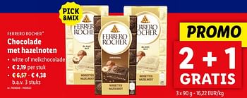 Promoties Chocolade met hazelnoten - Ferrero - Geldig van 22/05/2024 tot 28/05/2024 bij Lidl