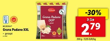 Promoties Grana padano xxl - Milbona - Geldig van 22/05/2024 tot 28/05/2024 bij Lidl