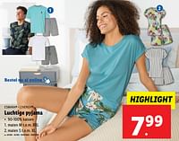 Promoties Luchtige pyjama - Huismerk - Lidl - Geldig van 22/05/2024 tot 28/05/2024 bij Lidl