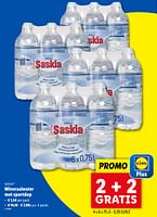 Promoties Mineraalwater met sportdop - Saskia - Geldig van 22/05/2024 tot 28/05/2024 bij Lidl