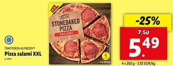 Promoties Pizza salami xxl - Trattoria Alfredo - Geldig van 22/05/2024 tot 28/05/2024 bij Lidl