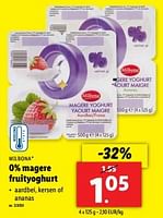 Promoties 0% magere fruityoghurt - Milbona - Geldig van 22/05/2024 tot 28/05/2024 bij Lidl