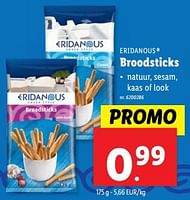 Promoties Broodsticks - Eridanous - Geldig van 22/05/2024 tot 28/05/2024 bij Lidl