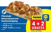 Promoties Chocoladebotercroissant met hazelnoottopping - Huismerk - Lidl - Geldig van 22/05/2024 tot 28/05/2024 bij Lidl