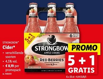 Promoties Cider - Strongbow - Geldig van 22/05/2024 tot 28/05/2024 bij Lidl