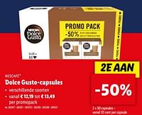 Promoties Dolce gusto-capsules - Nescafe - Geldig van 22/05/2024 tot 28/05/2024 bij Lidl