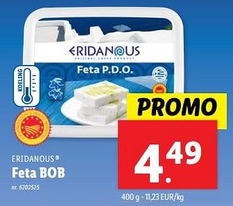Promotions Feta bob - Eridanous - Valide de 22/05/2024 à 28/05/2024 chez Lidl