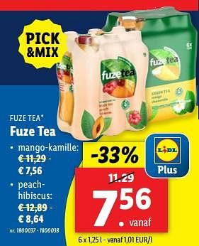 Promotions Fuze tea - FuzeTea - Valide de 22/05/2024 à 28/05/2024 chez Lidl