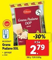 Promoties Grana padano xxl - Milbona - Geldig van 22/05/2024 tot 28/05/2024 bij Lidl