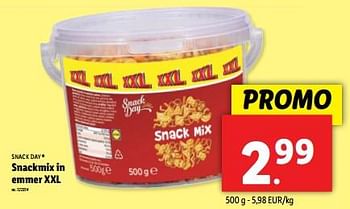 Promoties Snackmix in emmer xxl - Snack Day - Geldig van 22/05/2024 tot 28/05/2024 bij Lidl