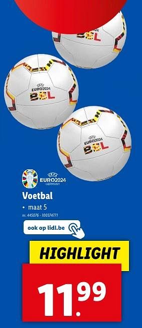 Promoties Voetbal - Huismerk - Lidl - Geldig van 22/05/2024 tot 28/05/2024 bij Lidl