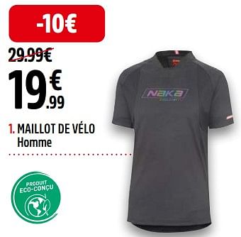 Promotions Maillot de vélo homme - Nakamura - Valide de 13/05/2024 à 31/05/2024 chez Intersport